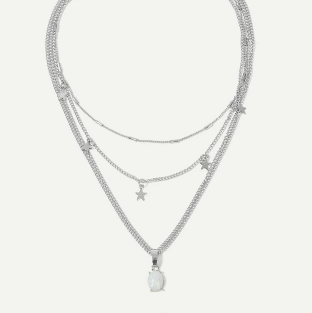*Aurora* Layered Star Necklace - Picture 3 of 3